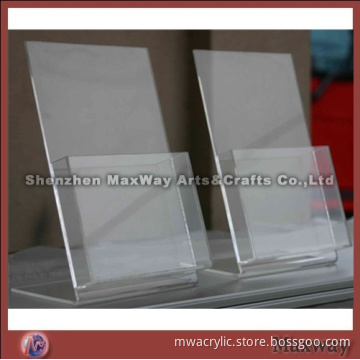 Clear plexiglass catalog holder/shelf with 2-box